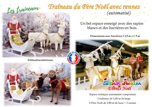 traineau pere noel automates